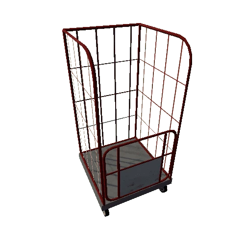 Trolley Cart Lowpoly 1